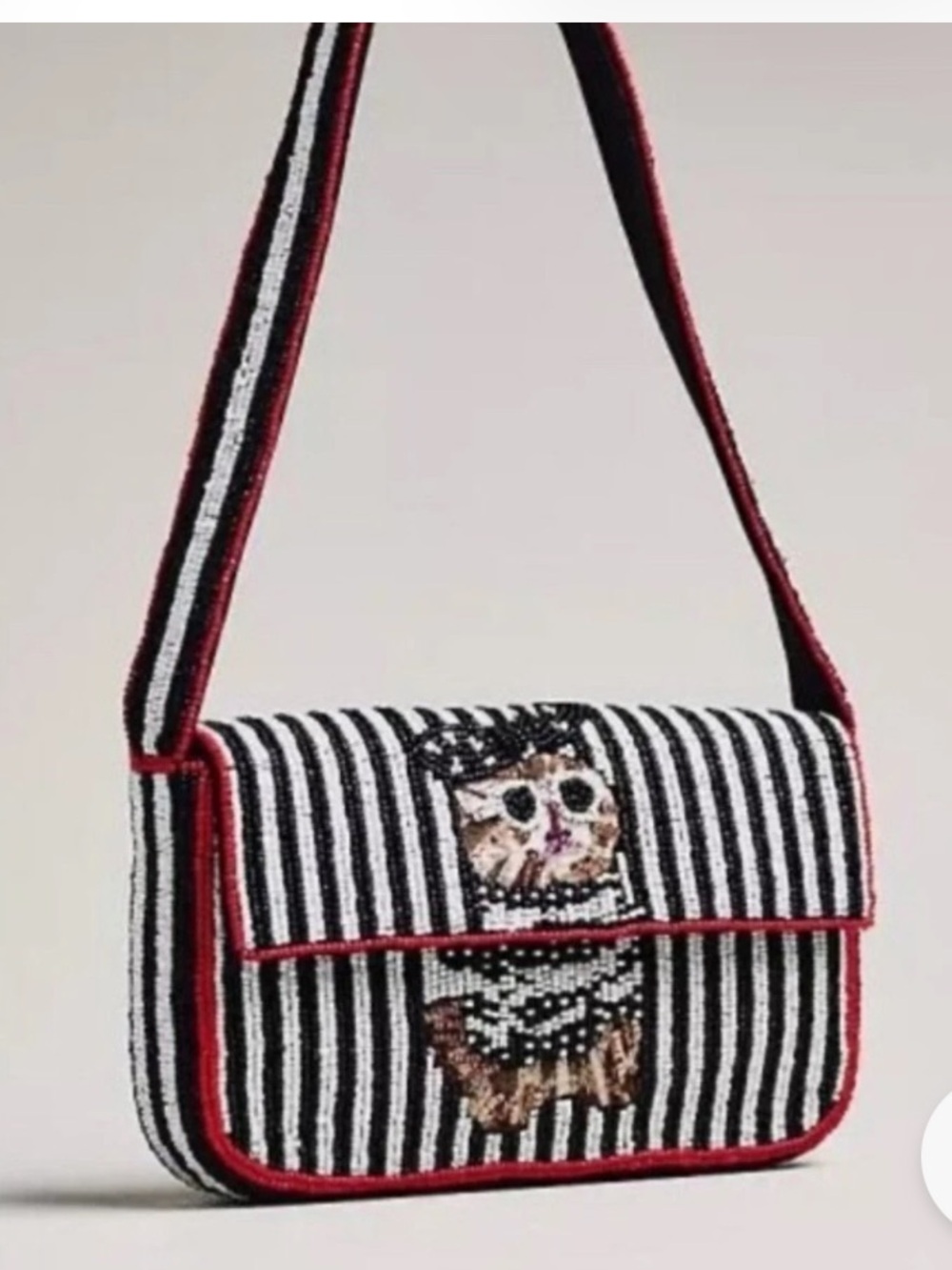 Anthropologie beaded cat bag